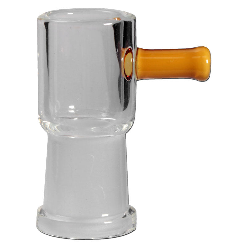 Blaze Glass 14.5mm Cylindrical Oil Dome with Amber colored handle