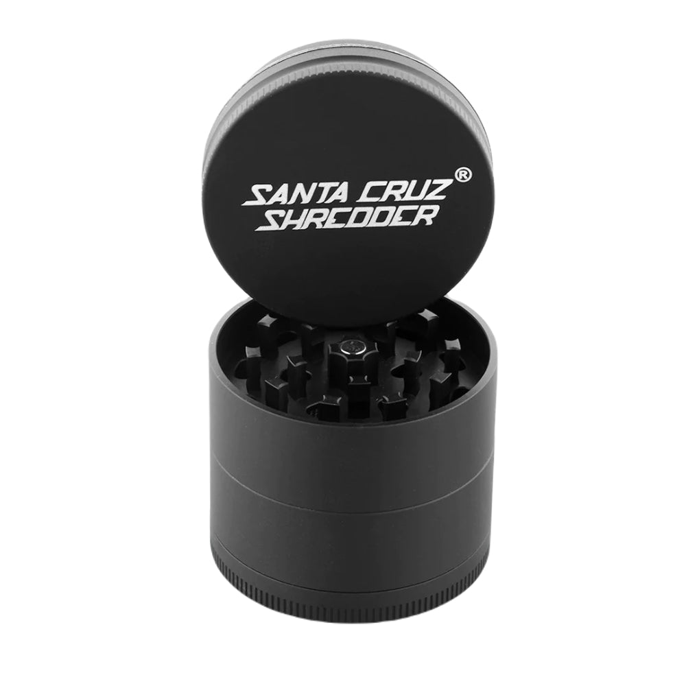 Santa Cruz Shredder Aluminum Herb Grinder | Large | 4-Part | Grey | Closed