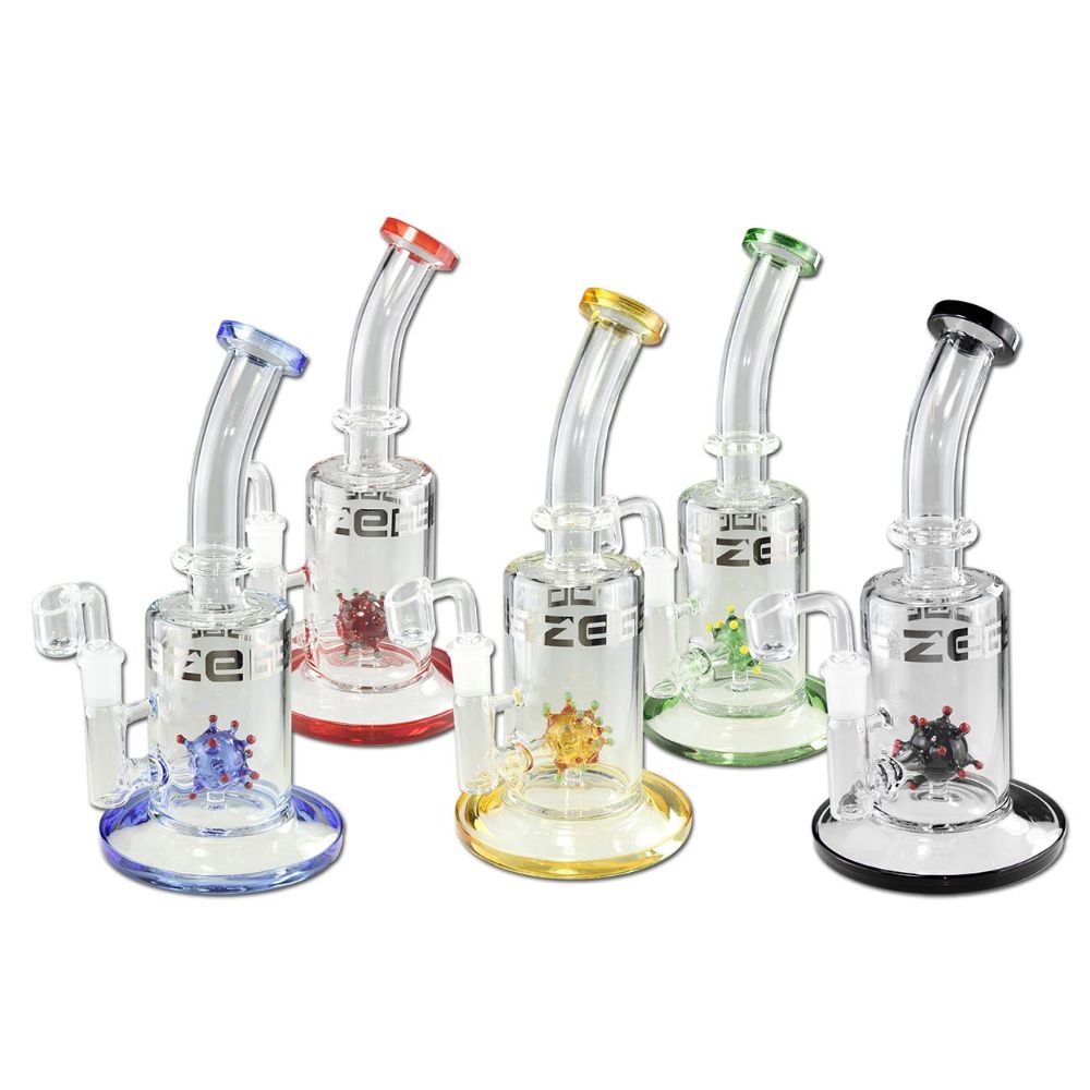Blaze Glass Virus Ball Dab Rig | 9.5 Inch