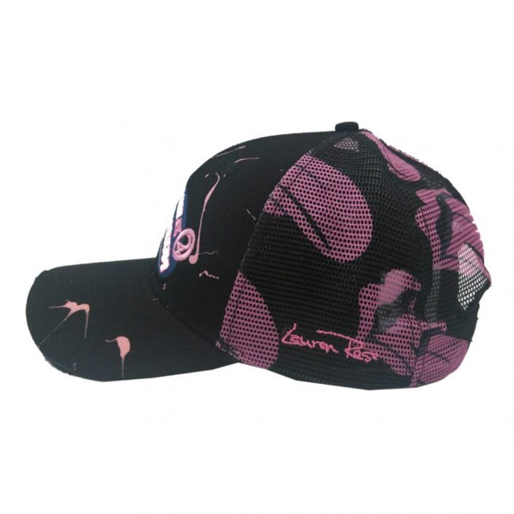 Lauren Rose Double Bubblegum 420 Trucker Snapback | side view 2