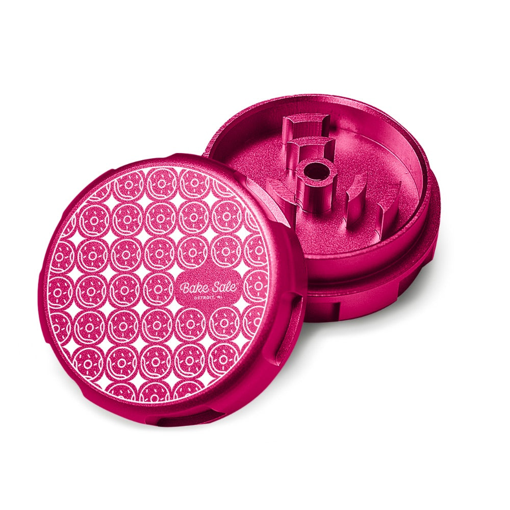 Bake Sale 2-Part Aircraft Grade Aluminum Grinder | Donut Pattern | Pink