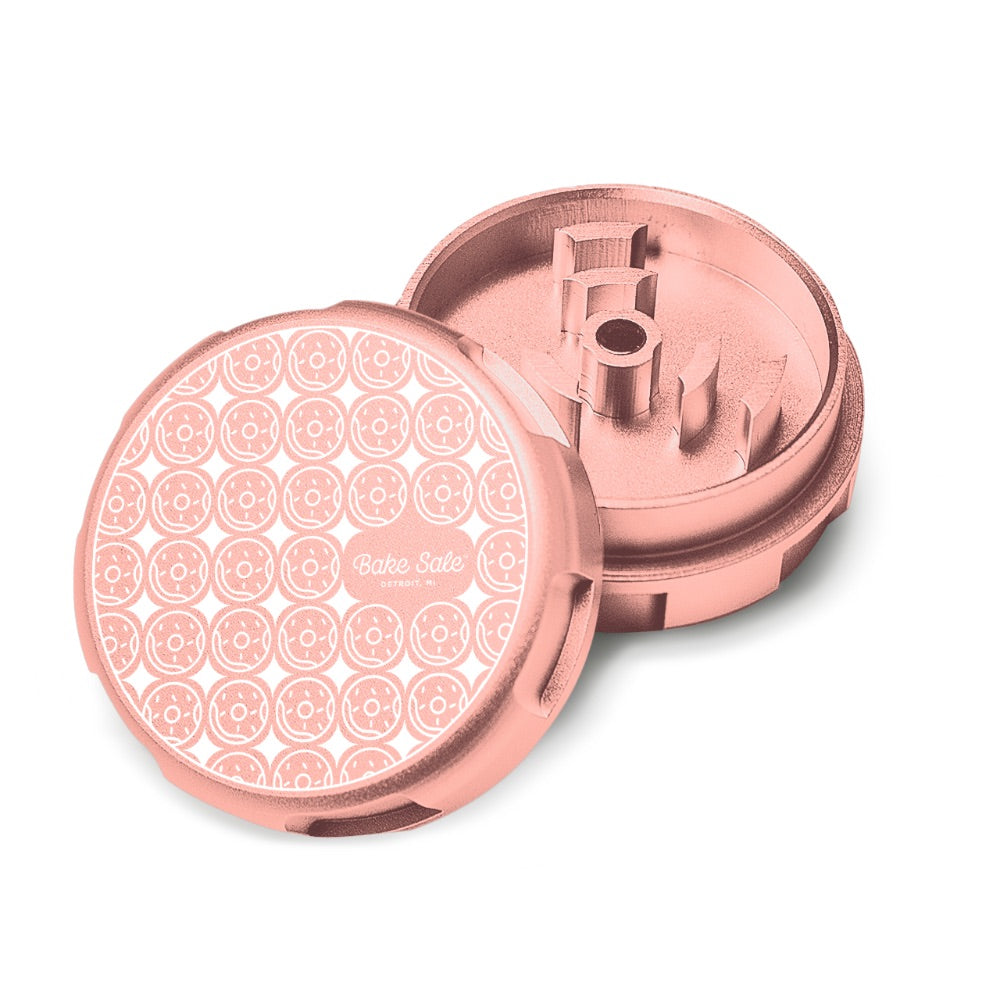 Bake Sale 2-Part Aircraft Grade Aluminum Grinder | Donut Pattern | Rose Gold