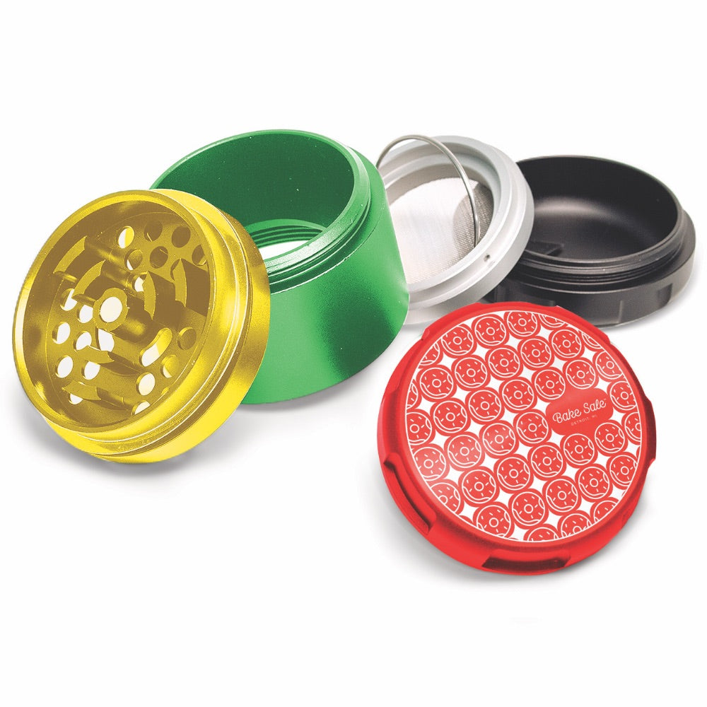 Bake Sale 5-Part Donut Pattern Aircraft Grade Aluminum Grinder | Rasta