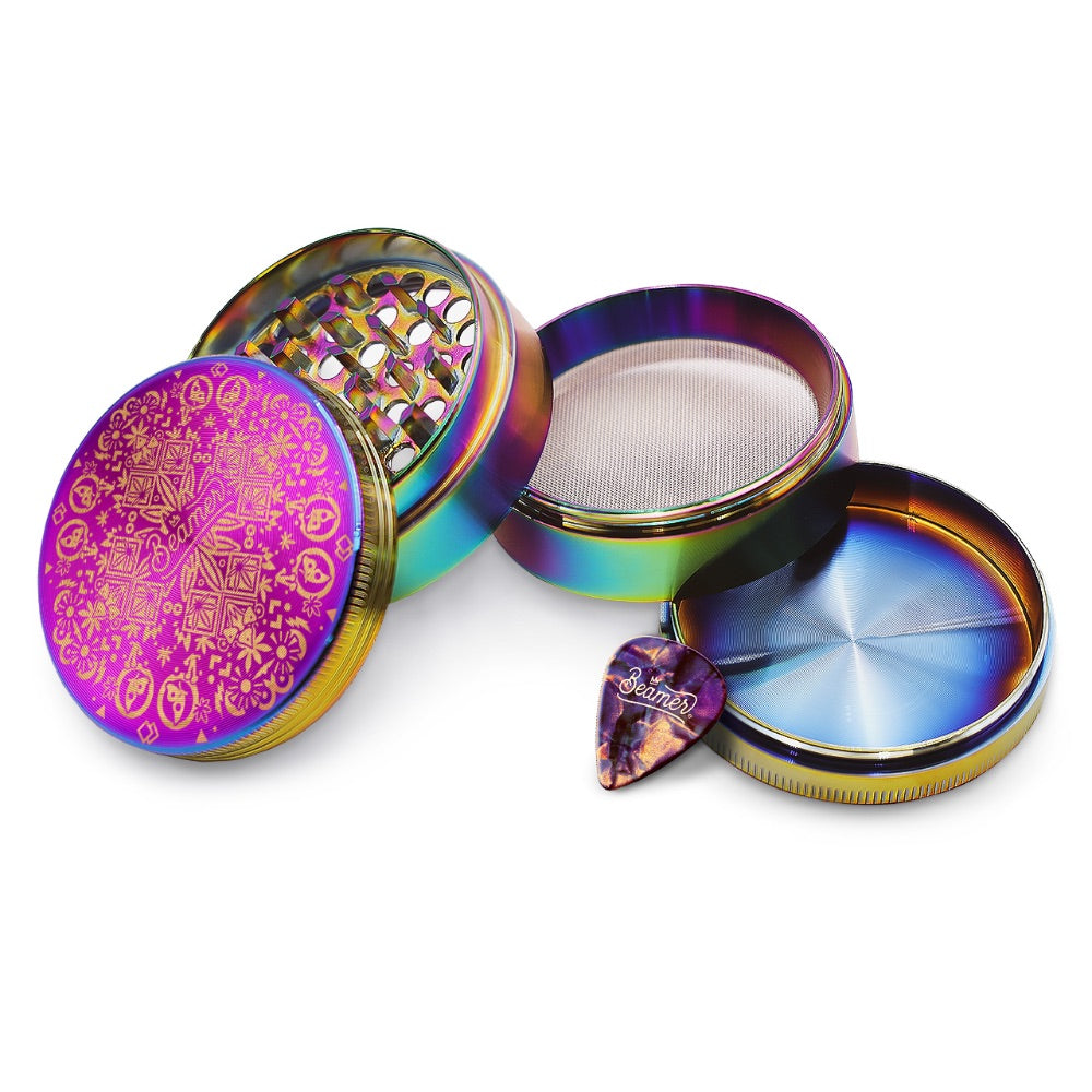Beamer 4-Part Aircraft Grade Luminate Zinc Grinder Trippy Jewelz