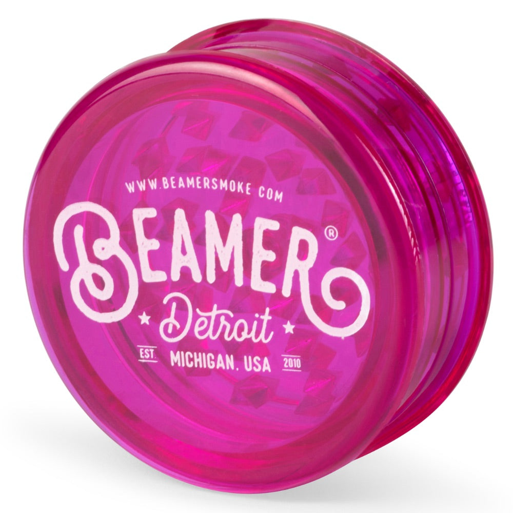 Beamer 63mm Detroit Logo Design Virgin Acrylic Grinder | purple