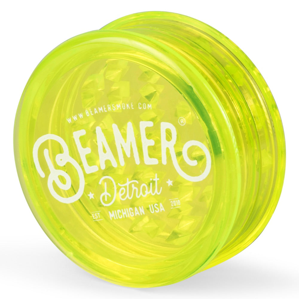 Beamer 63mm Detroit Logo Design Virgin Acrylic Grinder | yellow