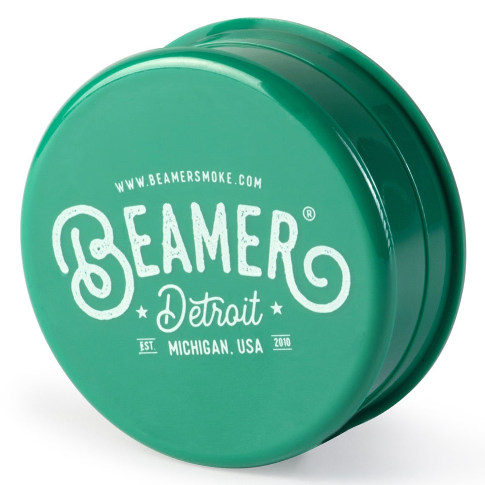Beamer 90mm Detroit Logo Design Virgin Acrylic Grinder | green