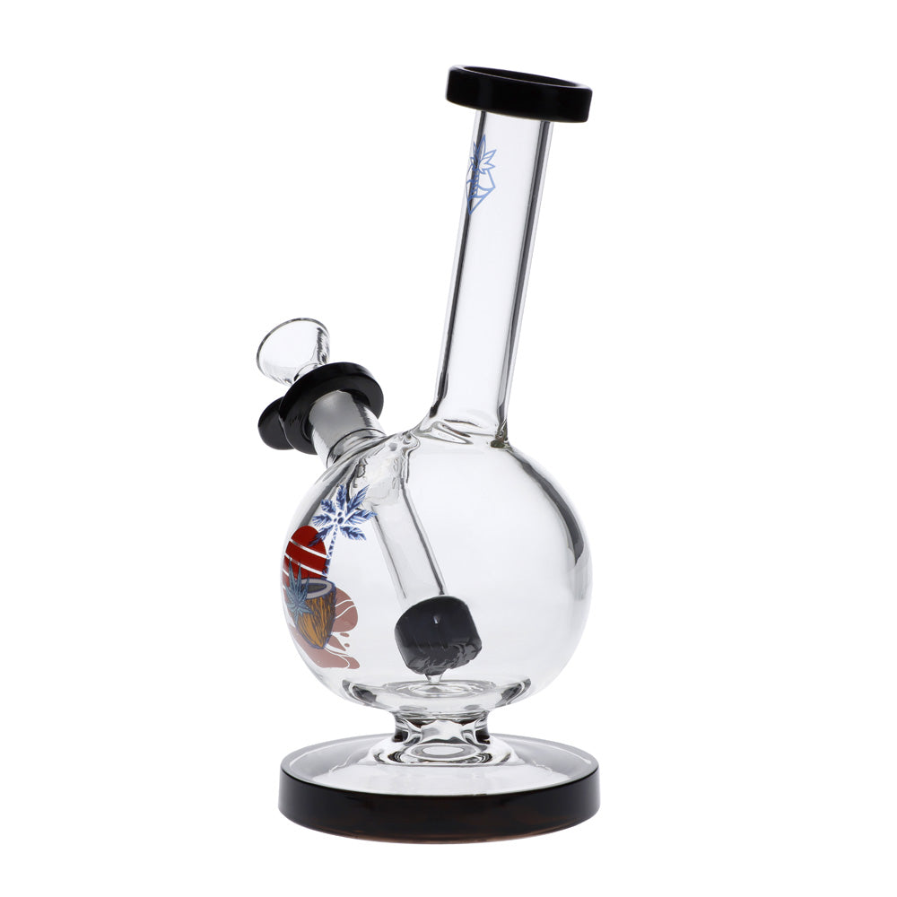 Cabana Cannabis Co. Bubble Base Bong | Black | side view 2