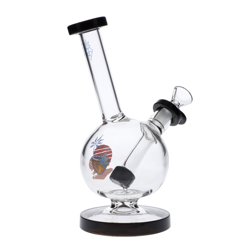 Cabana Cannabis Co. Bubble Base Bong | Black | side view 3
