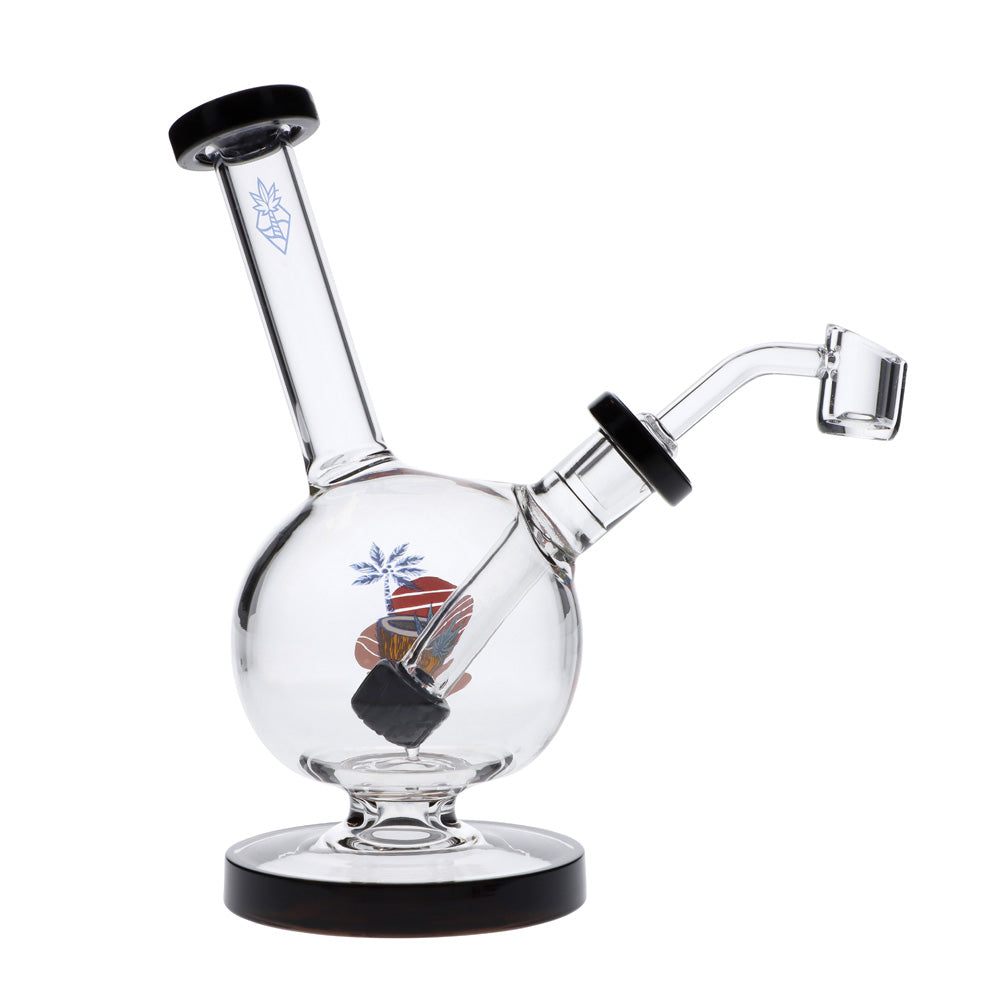 Cabana Cannabis Co. Bubble Base Bong | Black | with banger