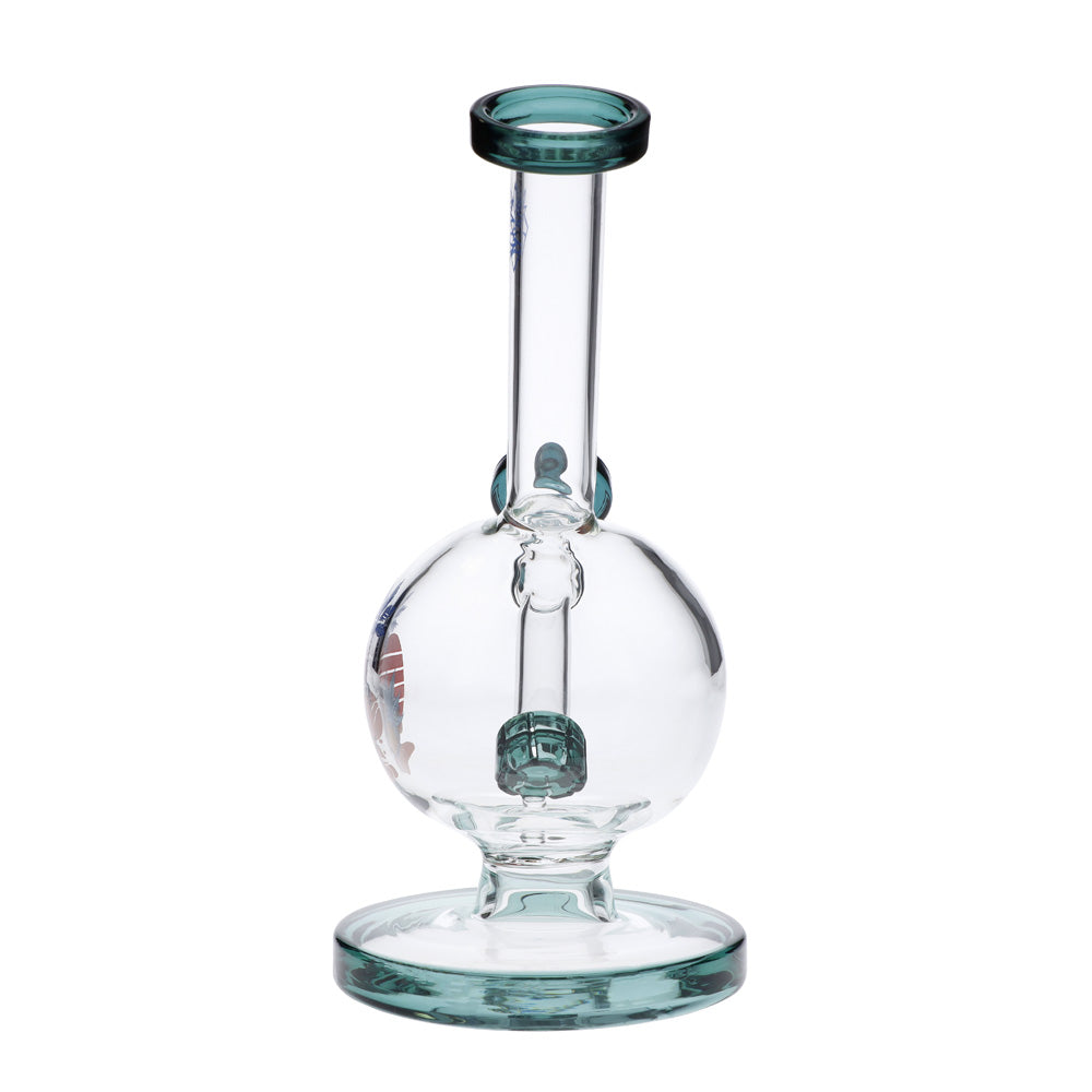 Cabana Cannabis Co. Bubble Base Bong | Teal | back view