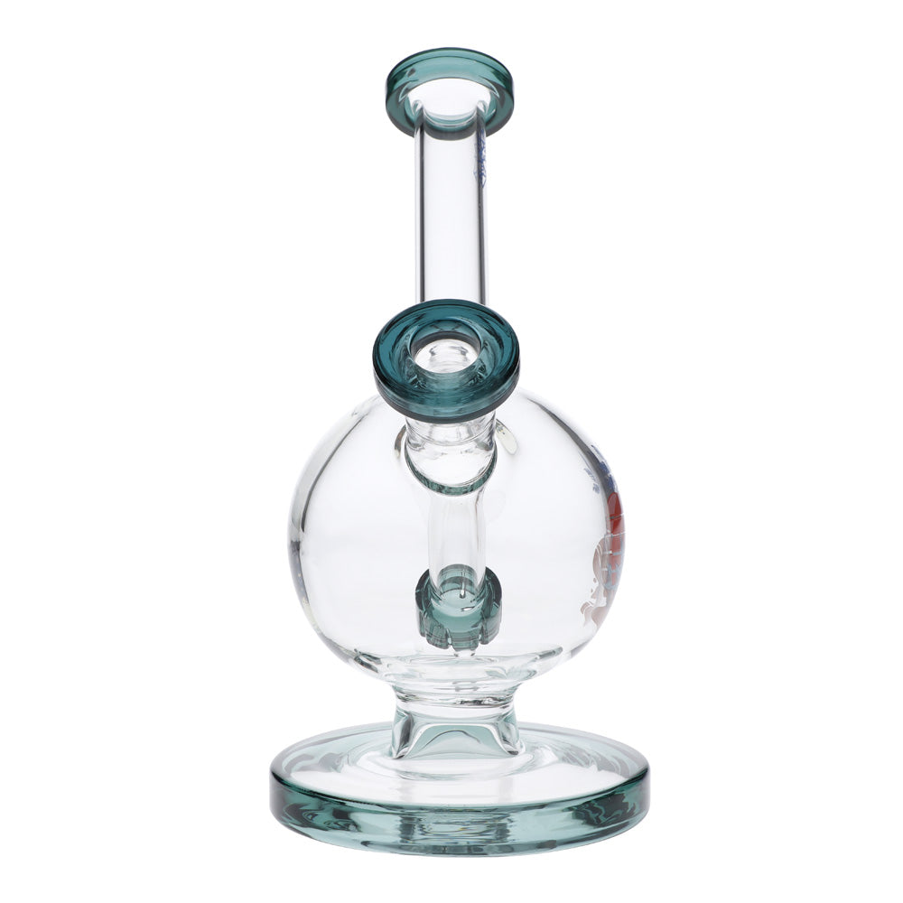 Cabana Cannabis Co. Bubble Base Bong | Teal | front view