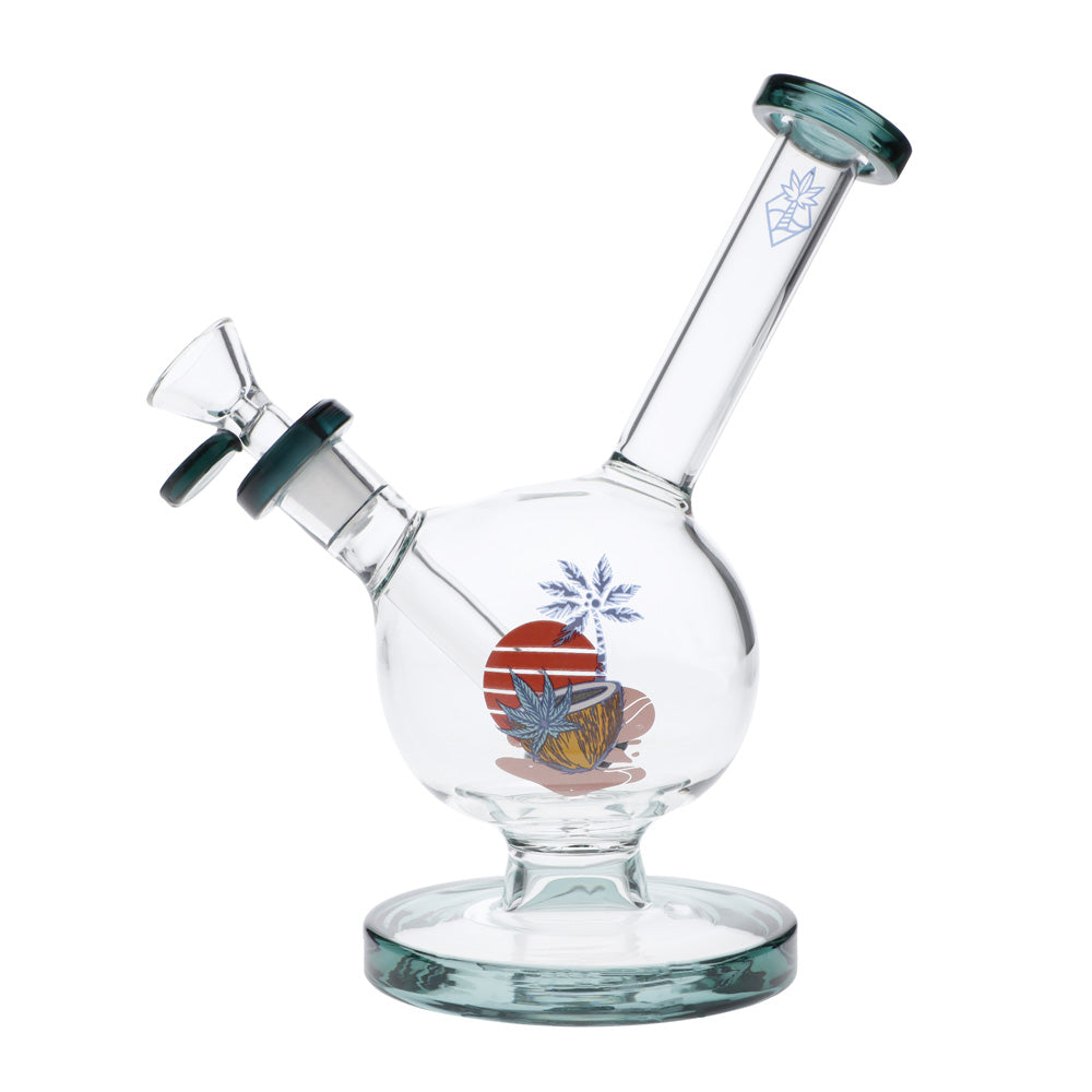 Cabana Cannabis Co. Bubble Base Bong | Teal | with bowl