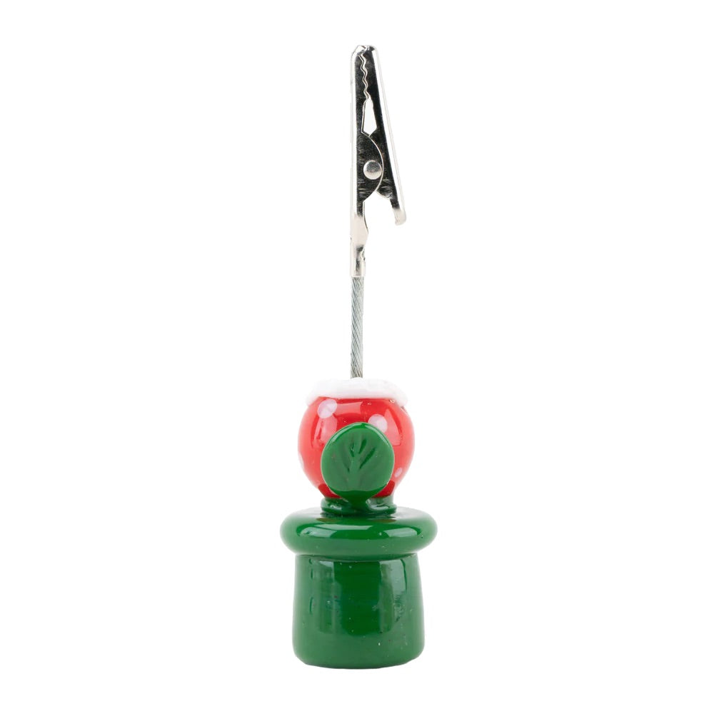 Empire Glassworks Alligator Clip | Piranha Plant | side view 2