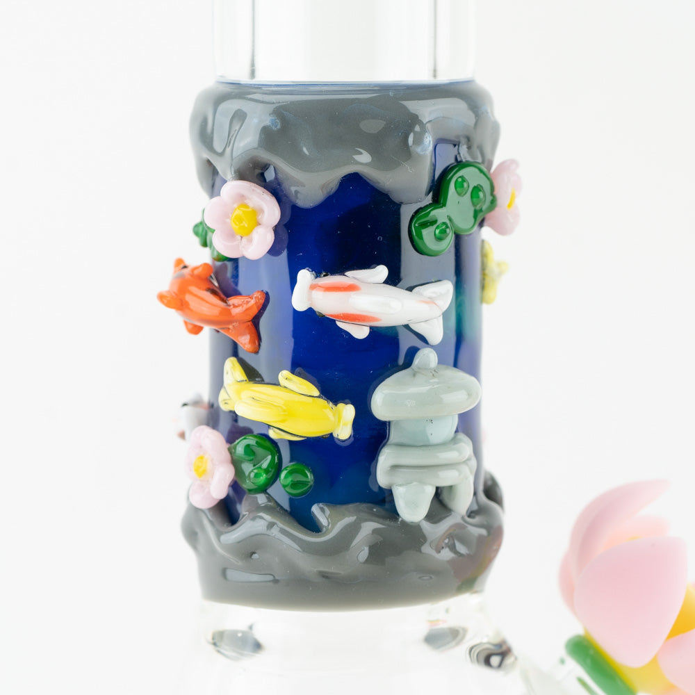 Empire Glassworks Baby Beaker Bong | Koi Pond | close view