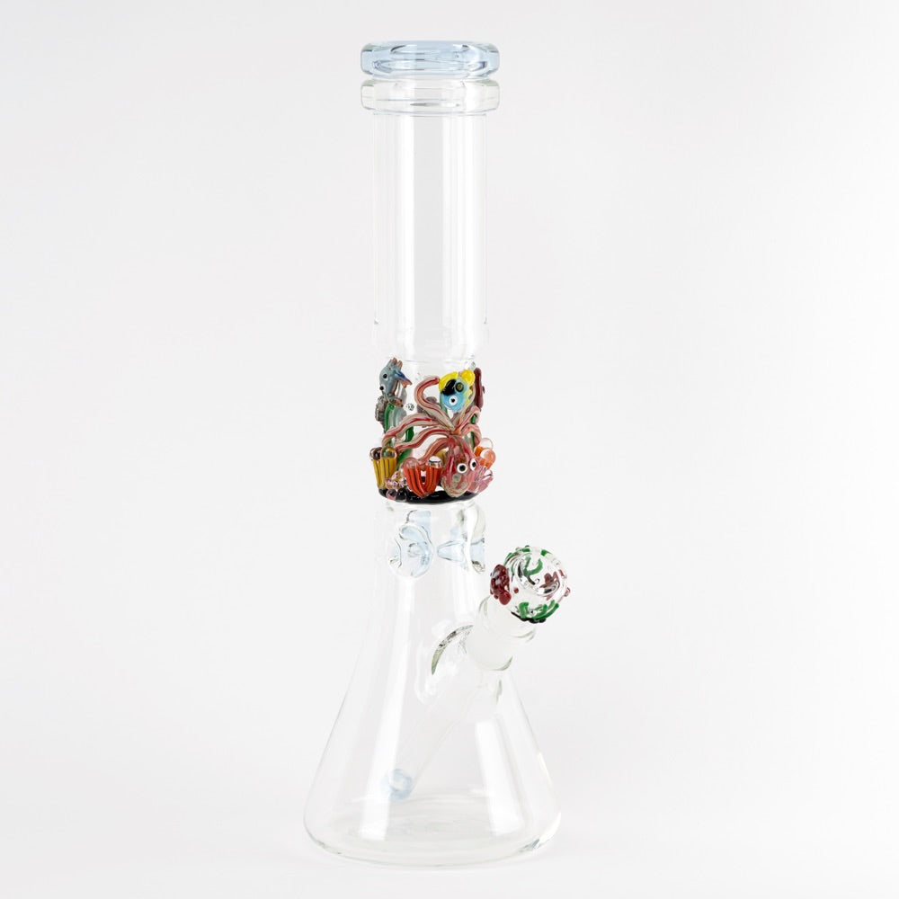 Empire Glassworks Beaker Ice Bong Kit | Under The Sea | side view 2