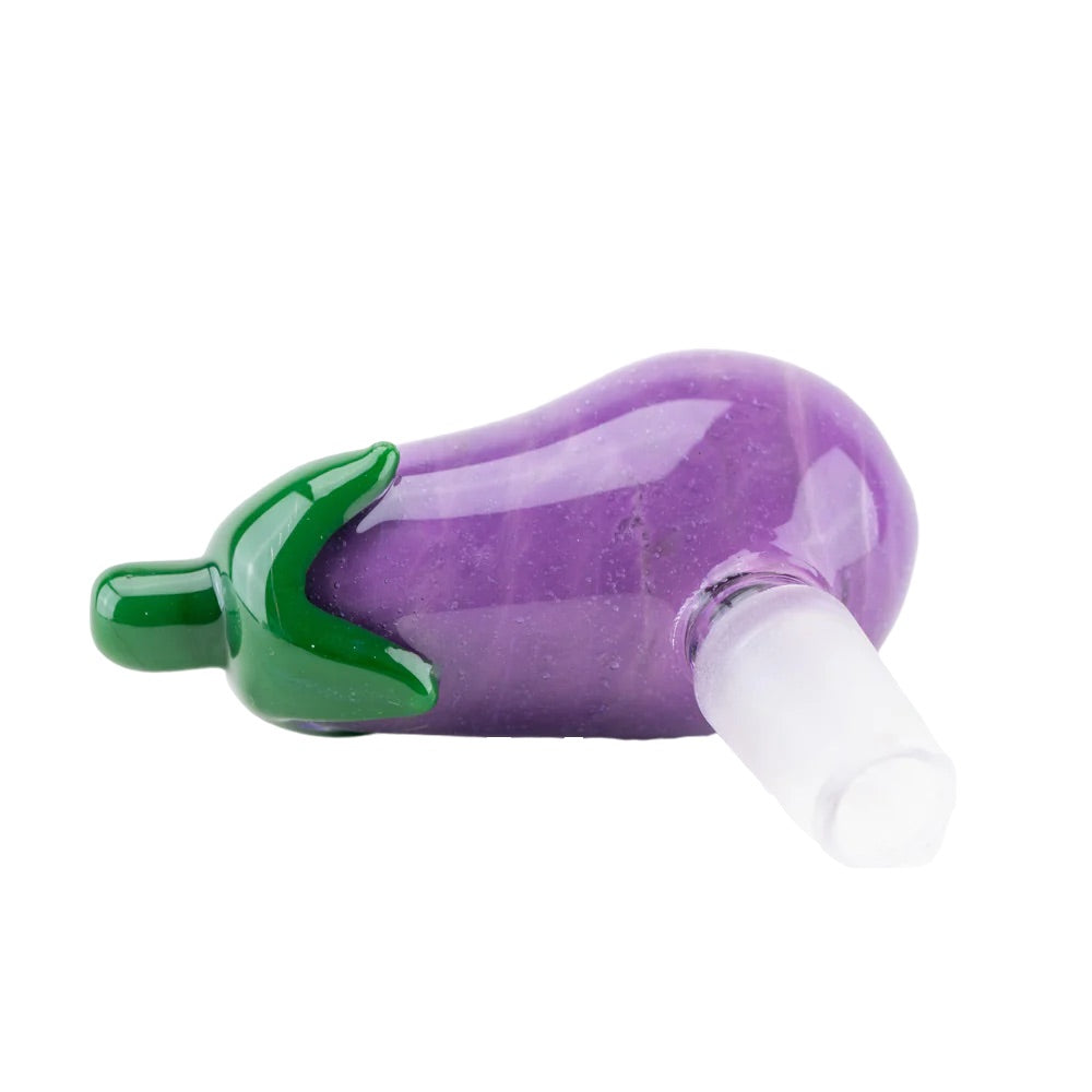 Empire Glassworks Eggplant Bowl | bottom view