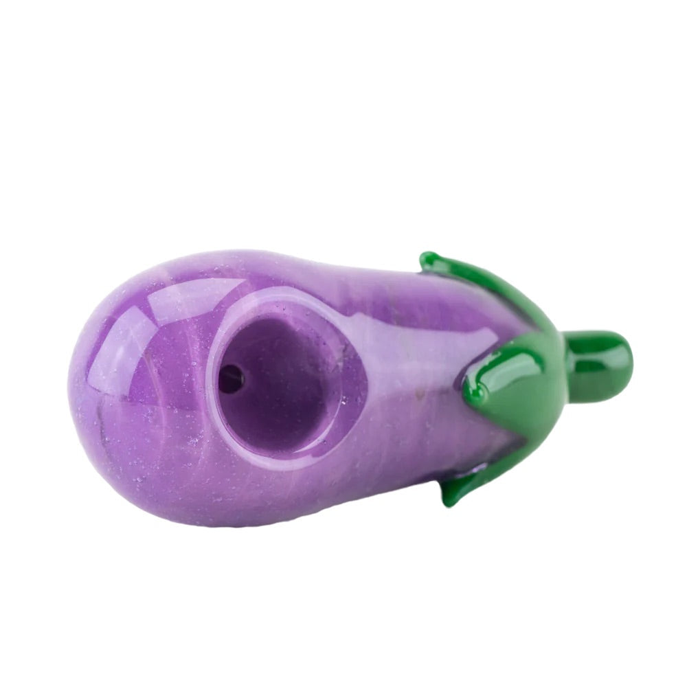 Empire Glassworks Eggplant Bowl | top view