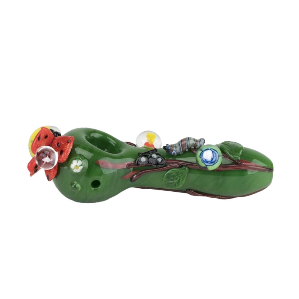 Empire Glassworks Garden Critters Spoon Pipe | 4.5 Inch | side view