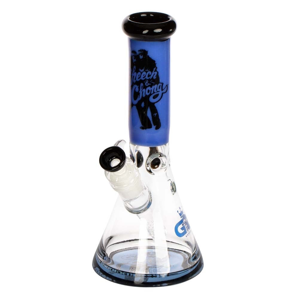Grace Glass Cheech & Chong Beaker Base Bong | Blue | side view 3