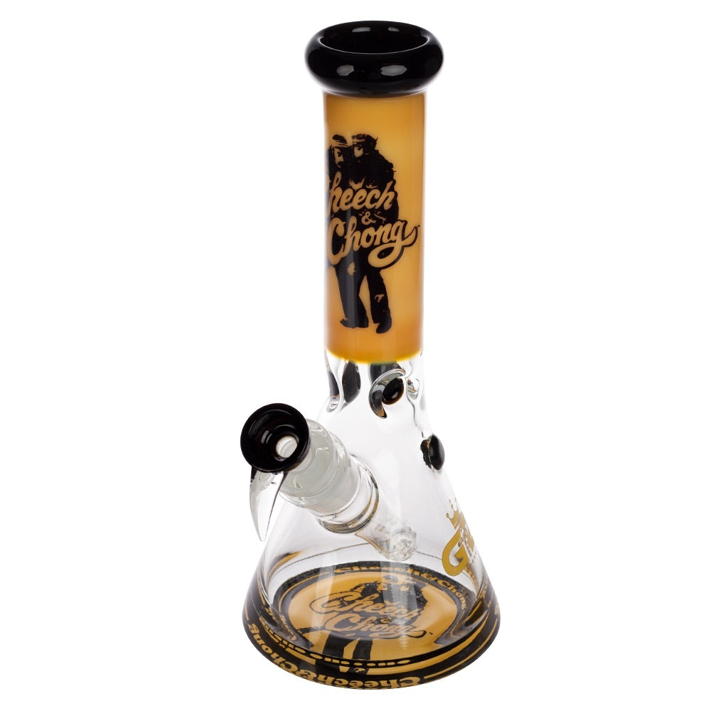 Grace Glass Cheech & Chong Beaker Base Bong | Yellow | side view 3