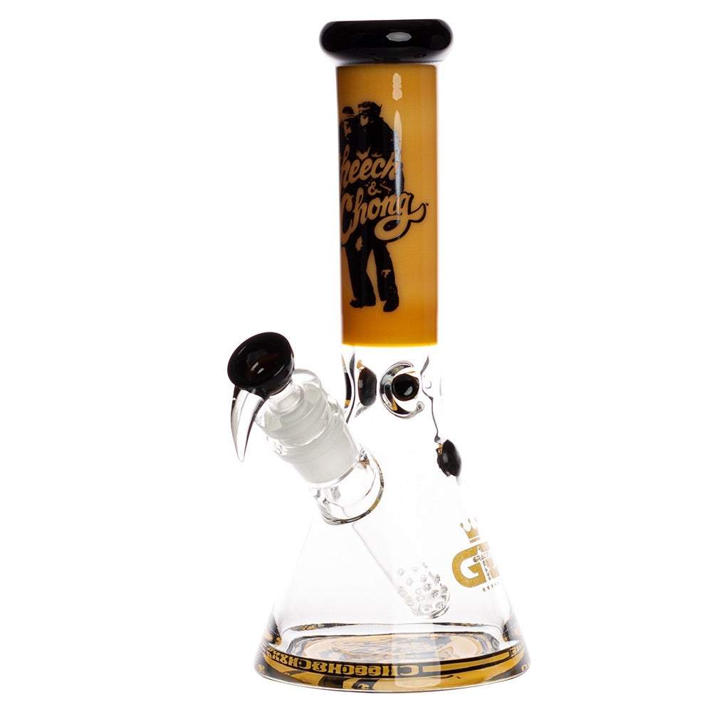 Grace Glass Cheech & Chong Beaker Base Bong | Yellow | side view 1