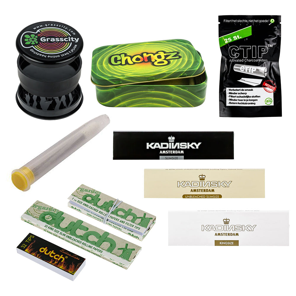 Grasscity Crazy Combo Deal | Amsterdam Blunt Starter Kit | Rasta Spiral