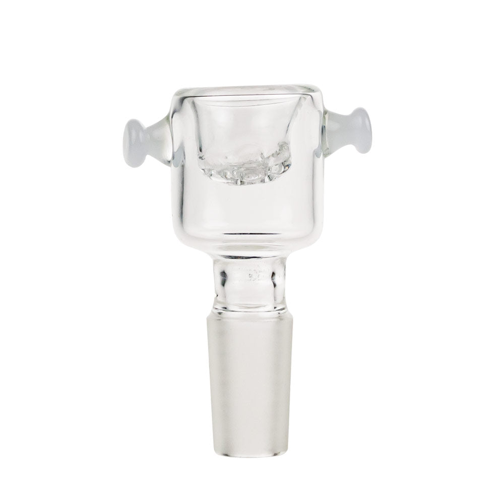 Glass Herb Bowl with Built-in Screen | Side View