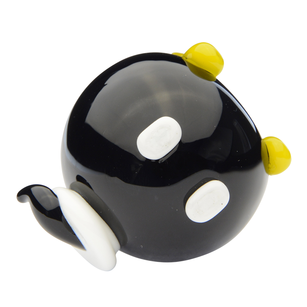 Empire Glassworks Bomber Spoon Pipe| Black | close up bowl