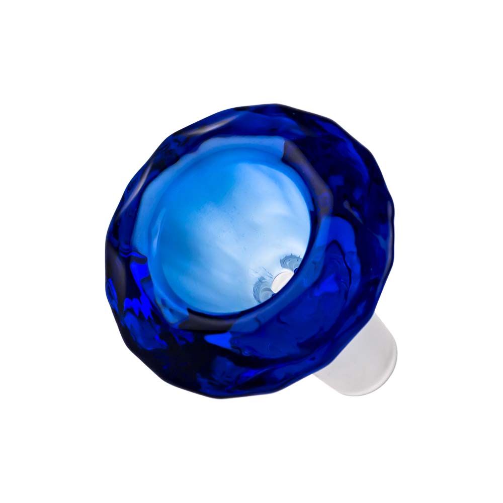 Diamond Shaped Glass herb Bowl | Male Joint | Blue