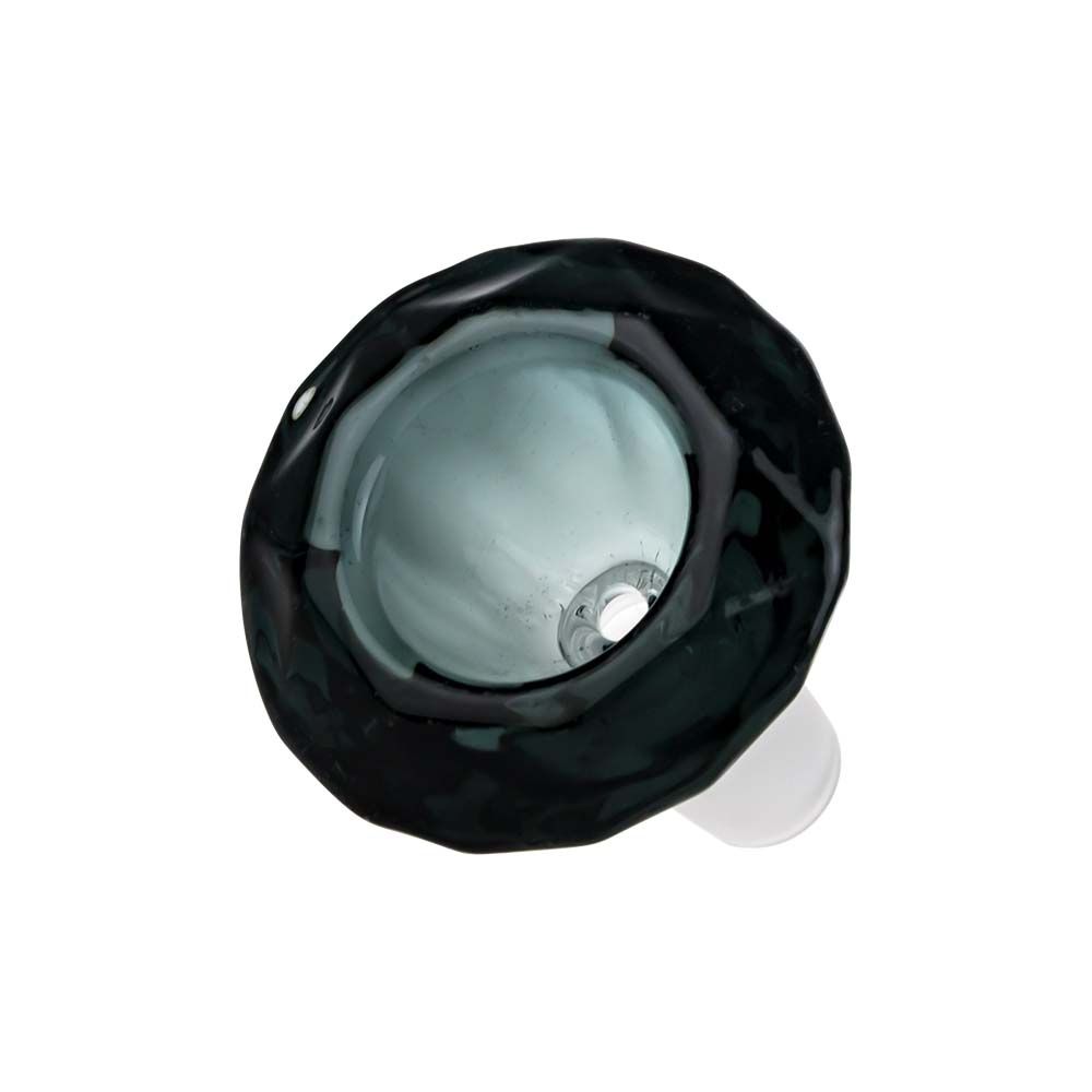 Diamond Shaped Glass herb Bowl | Male Joint | Transparent Black