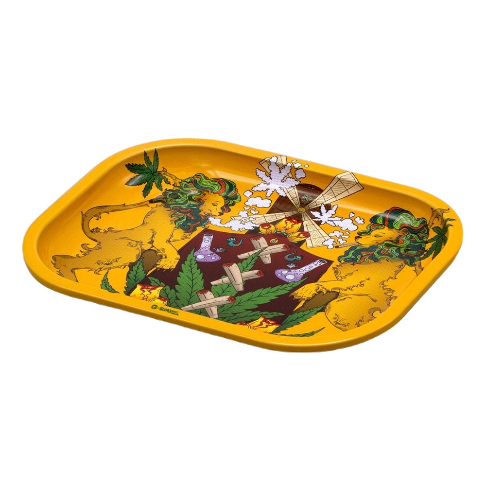 G-Rollz Canna Lions Rolling Tray | Small | Side view