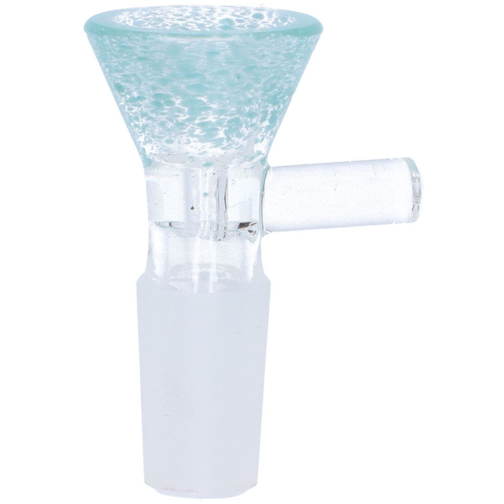 Glass Herb Bowl with Colored Frit Finish | 14.5mm | Blue | Side view 1