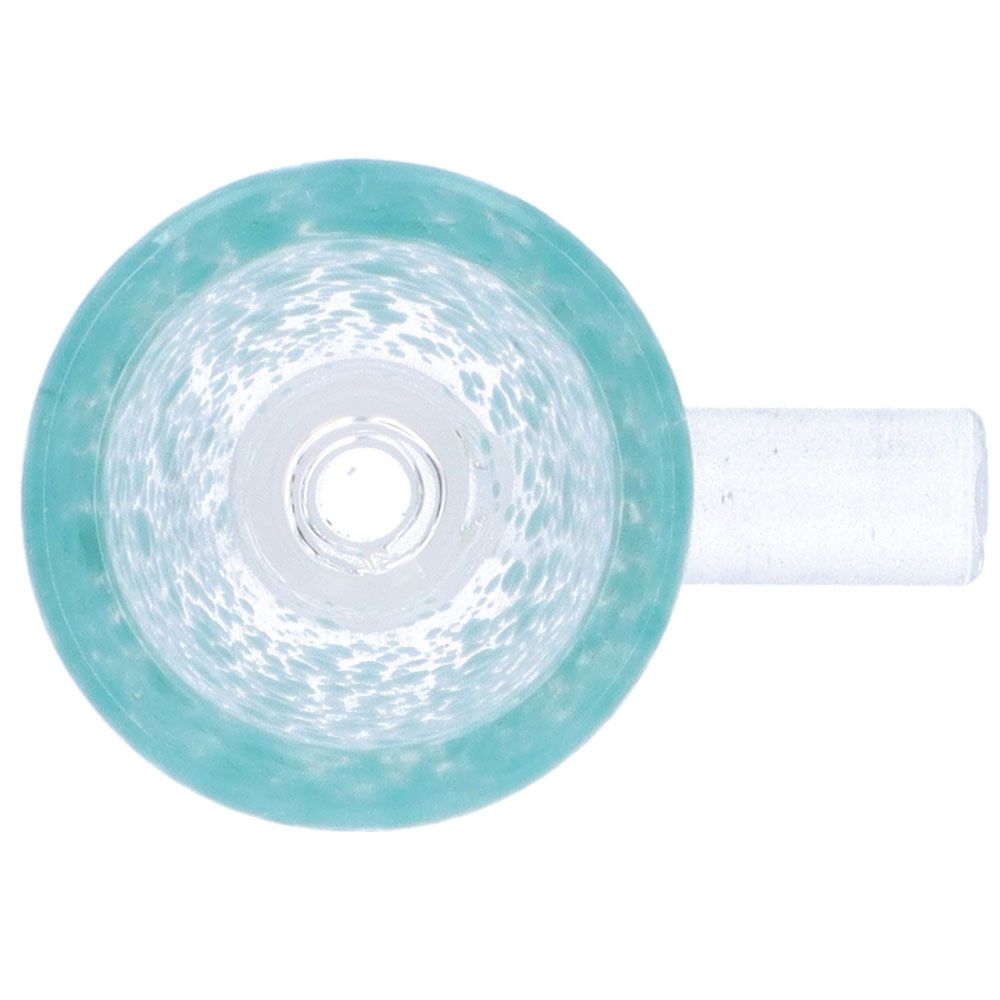 Glass Herb Bowl with Colored Frit Finish | 14.5mm | Blue | Top view