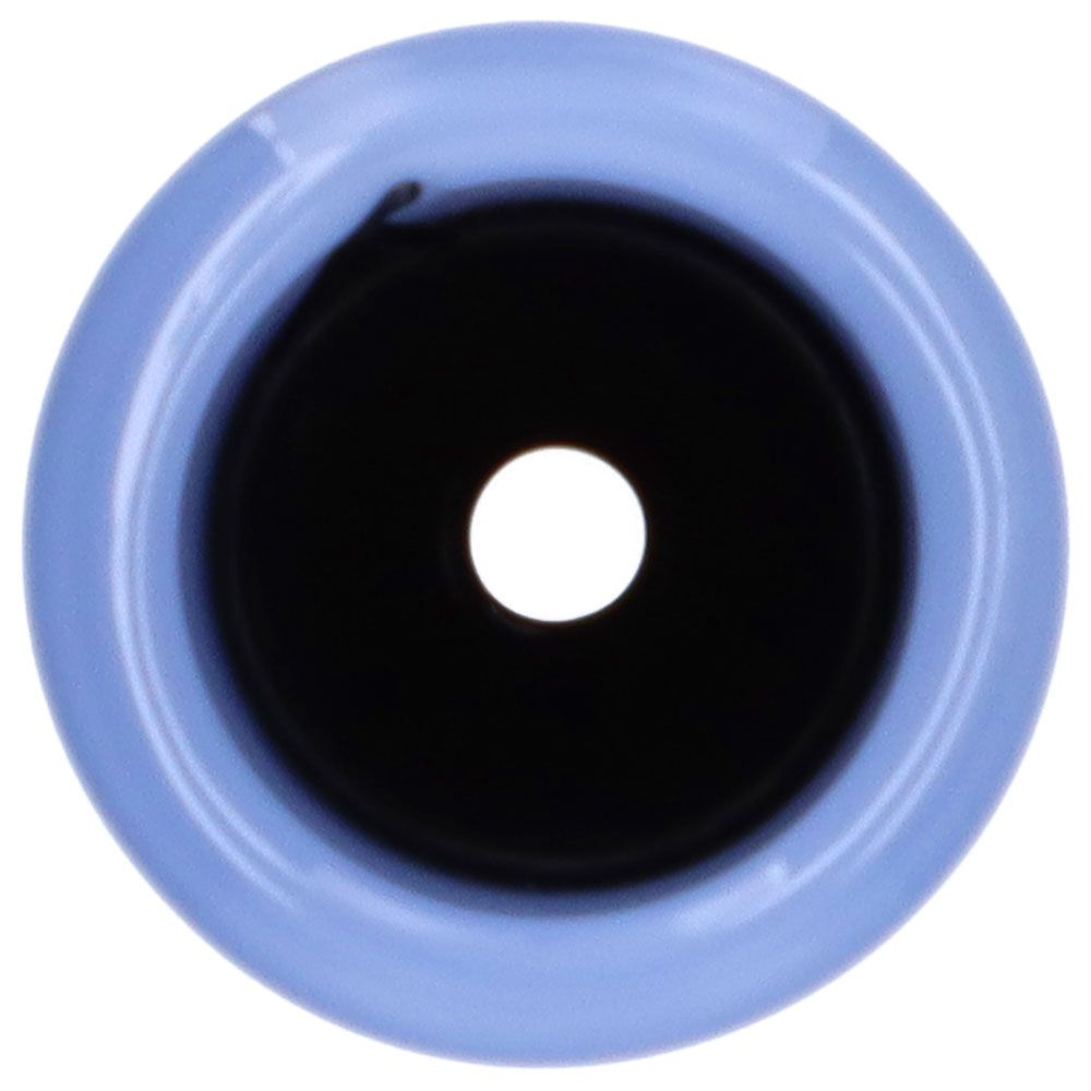 Glass Herb Bowl with Colored Rim | 14.5mm | Milky Blue | Top view