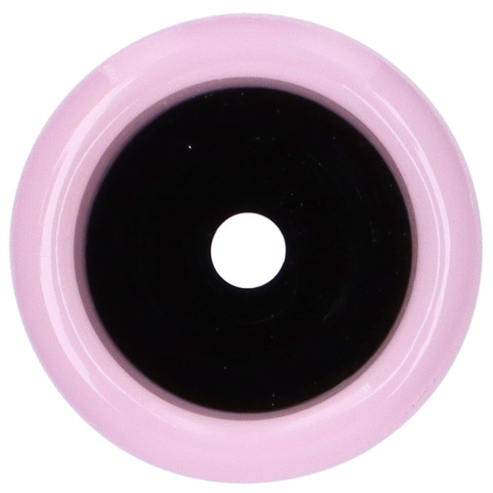 Glass Herb Bowl with Colored Rim | 14.5mm | Milky Pink | Top view