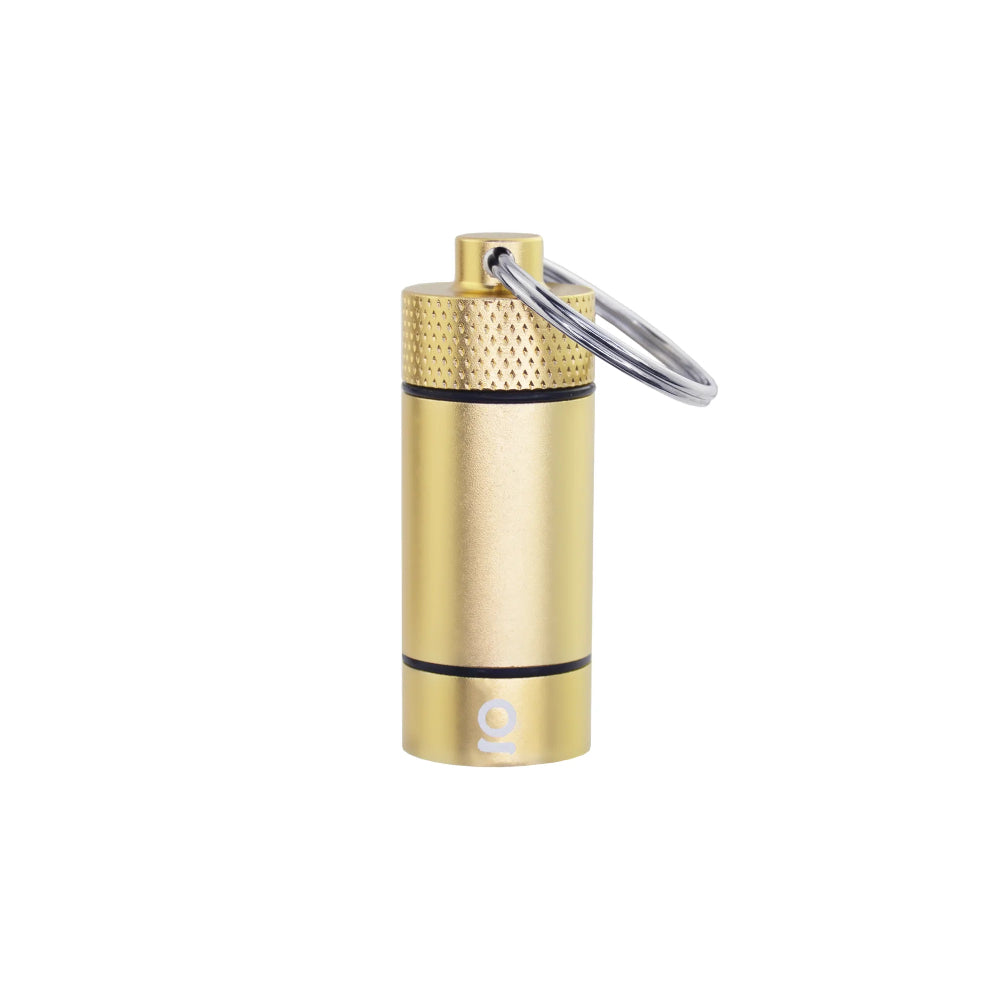 ONGROK Small Aluminum Storage Flower Keychain | Gold