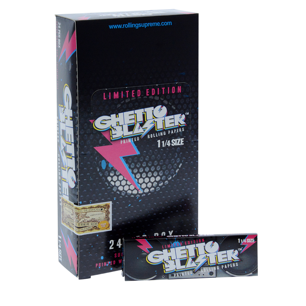 Ghetto Blaster - Hemp 1 1/4 Rolling Papers - Box of 24 Packs