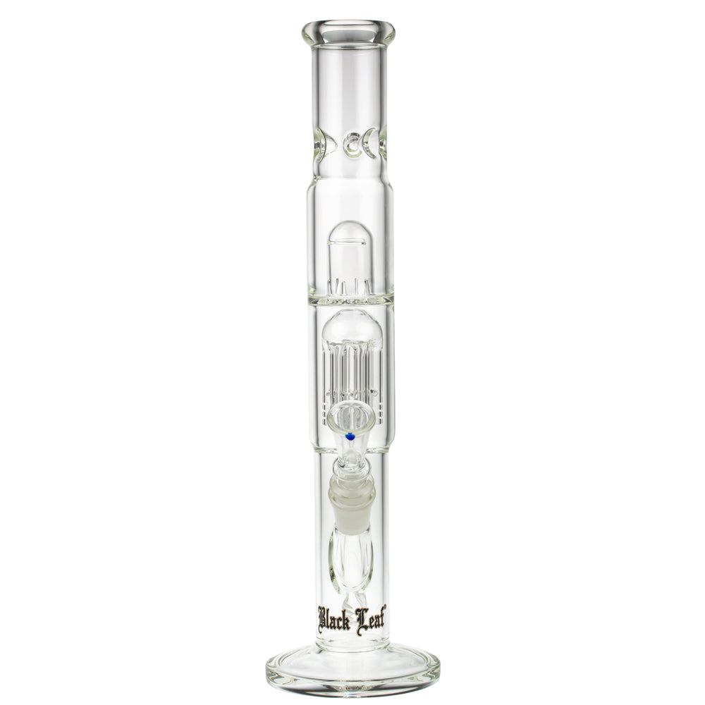 Black Leaf ELITE Cylinder 6-arm Perc Ice Bong | No Carb Hole - Front View