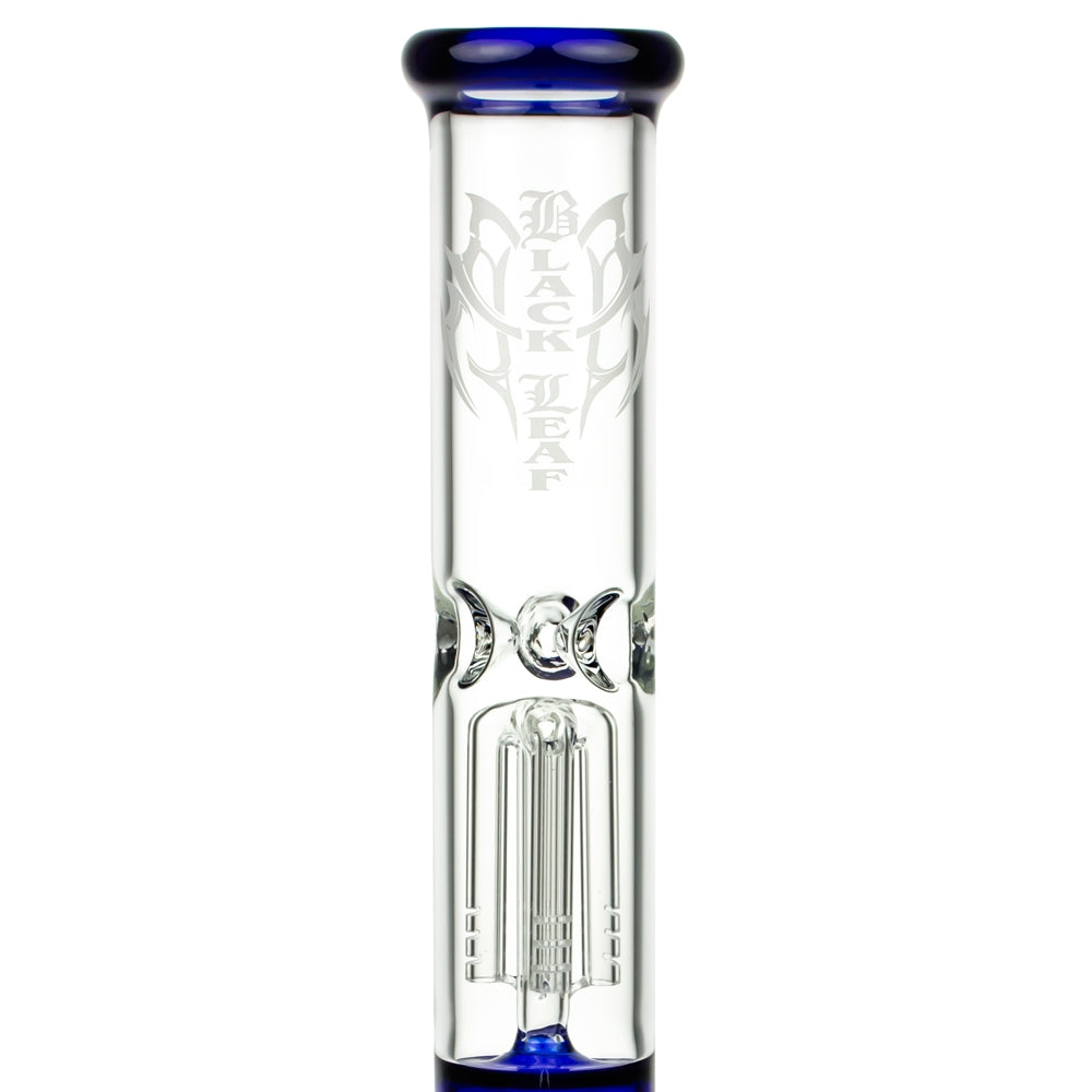 Black Leaf 4-arm Perc Bong with Ash Catcher | Blue - Tree Percolator