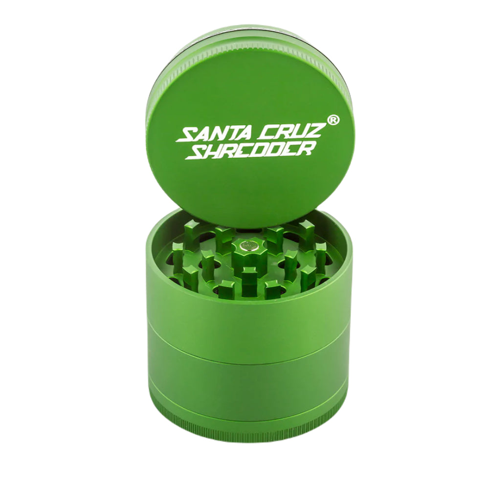 Santa Cruz Shredder Aluminum Herb Grinder | Large | 4-Part | Green