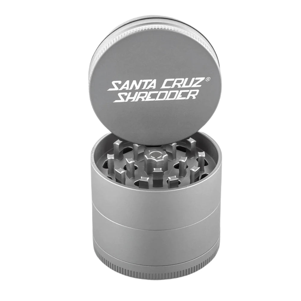 Santa Cruz Shredder Aluminum Herb Grinder | Small | 4-Part | Grey