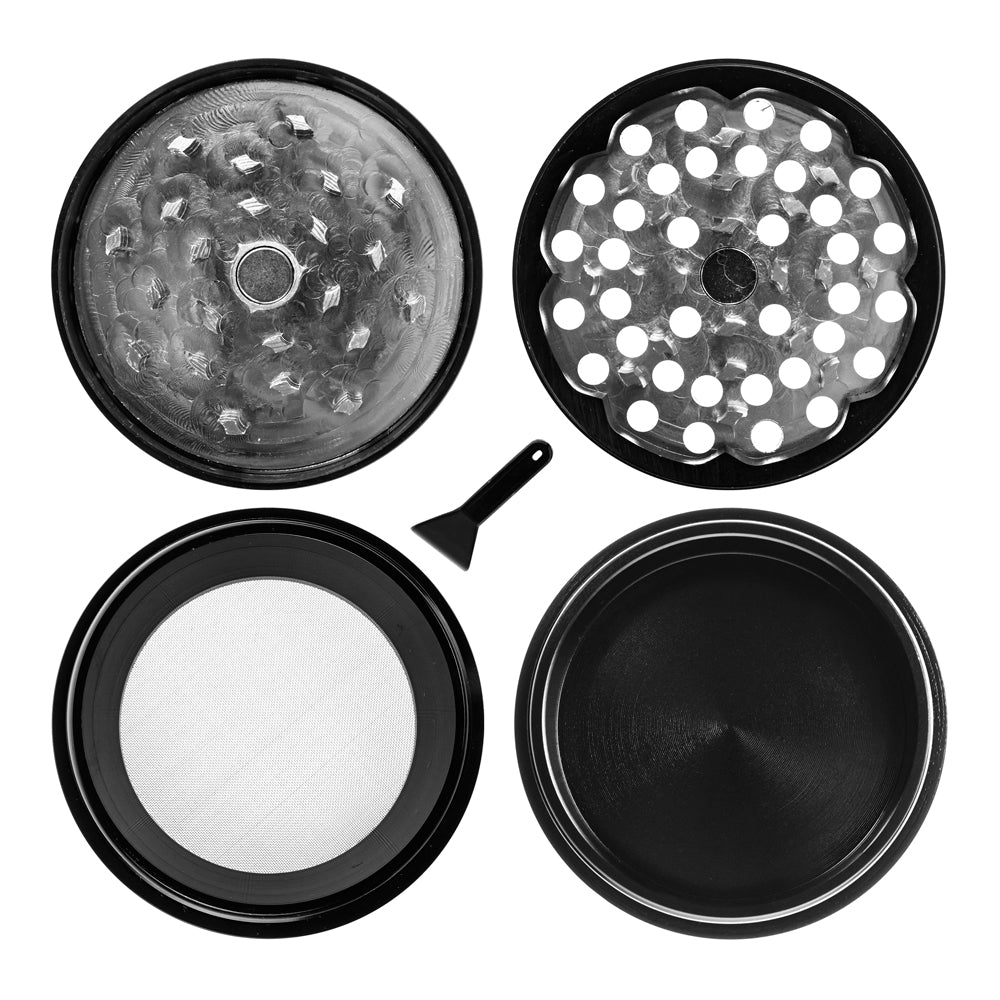G-Spot - Aluminum Magnetic Herb Grinder - 4-part - 76mm - Black