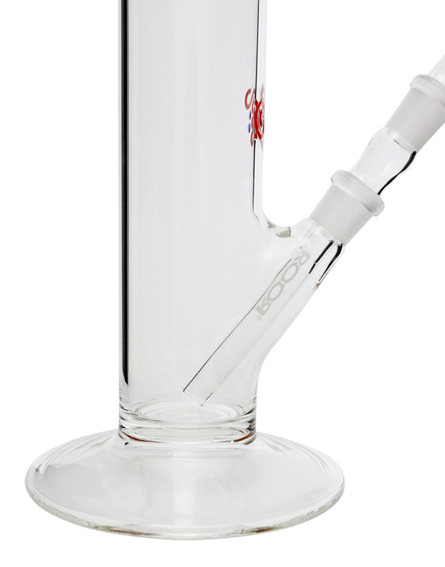 ROOR Zumo Straight Cylinder Glass Bong | Orange Logo - Stable Round Base