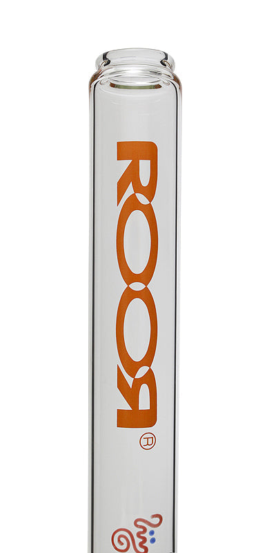 ROOR Zumo Straight Cylinder Glass Bong | Orange Logo - Logo