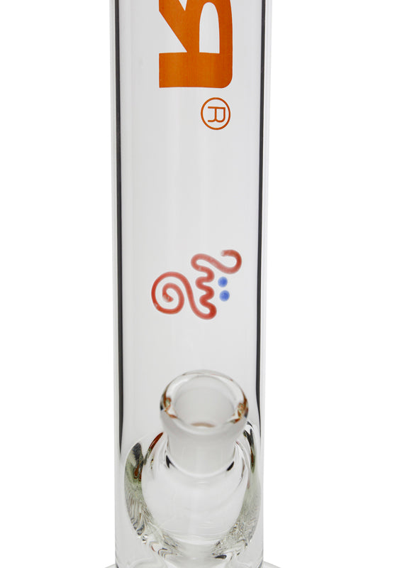 ROOR Zumo Straight Cylinder Glass Bong | Orange Logo - Signature