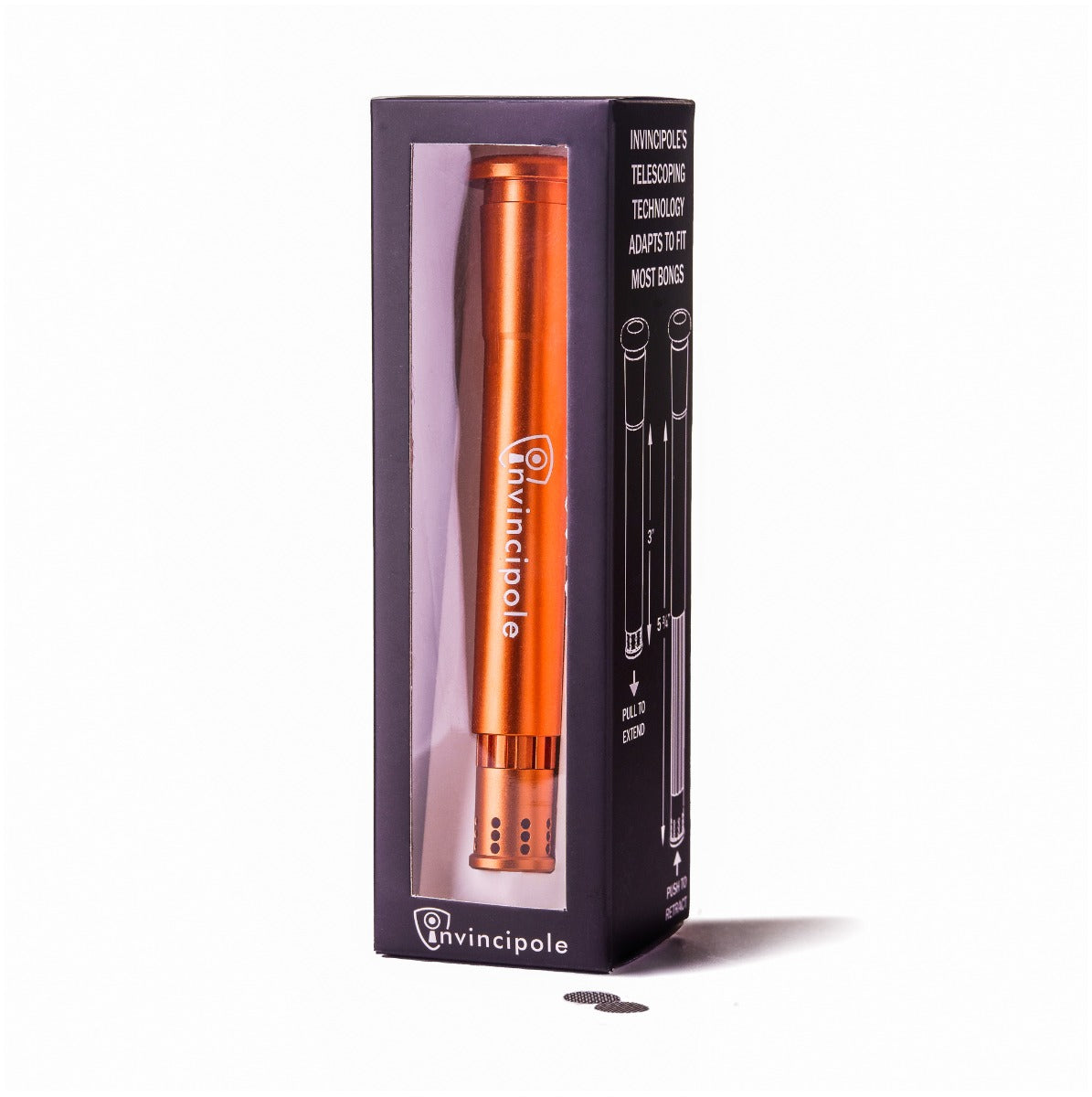 Invincipole Telescopic Metal Diffuser Downstem | 18.8mm > 14.5mm | Orange | Boxed with Screens