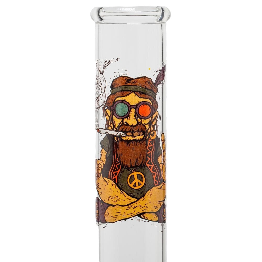 SmoKing Hippie Glass Beaker Bong | stem
