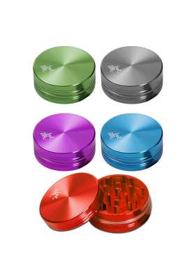 Black Leaf - Aluminum Herb Grinder in Gift Box - 2-part - 55mm - Violet