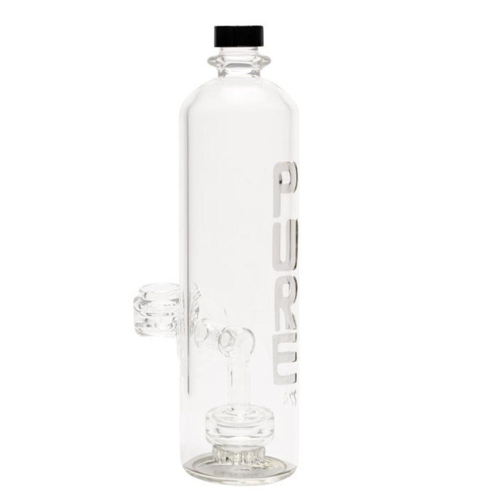 Pure Glass Hydro Guard Water Bottle Bong with Mini Jellyfish Perc | side view 3